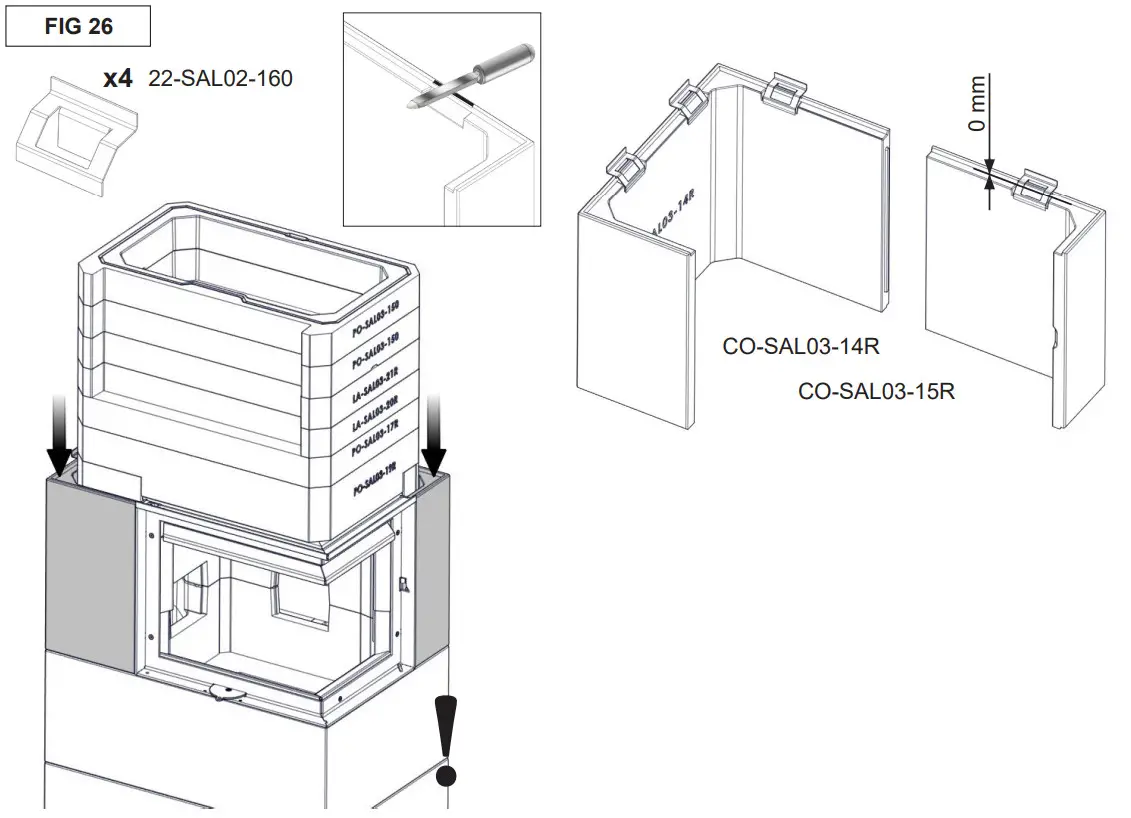 Nordpeis Salzburg C Basic Heat Retaining Fire with Angled Glass - Figure 31