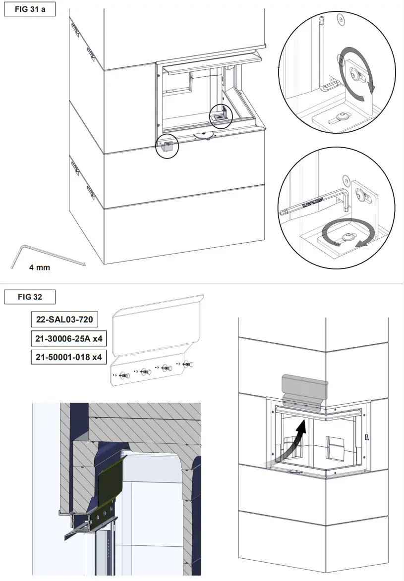 Nordpeis Salzburg C Basic Heat Retaining Fire with Angled Glass - Figure 39