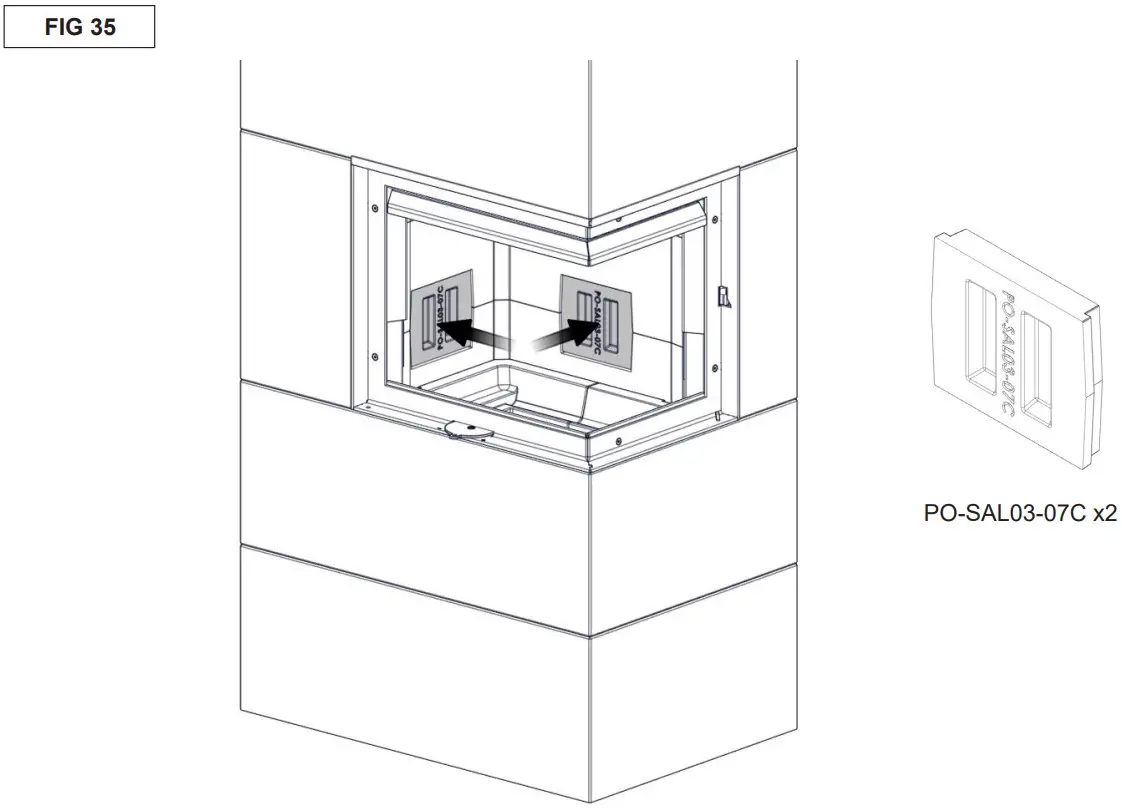 Nordpeis Salzburg C Basic Heat Retaining Fire with Angled Glass - Figure 43