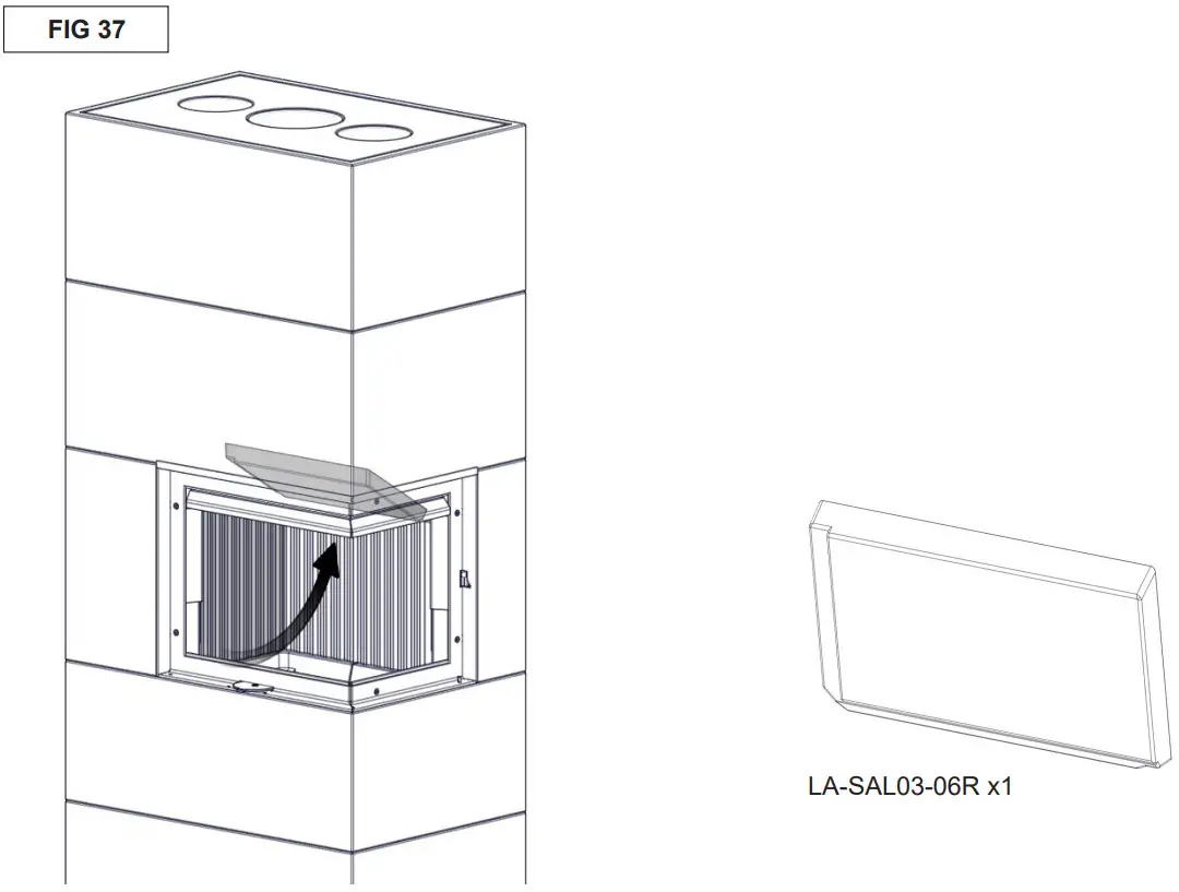 Nordpeis Salzburg C Basic Heat Retaining Fire with Angled Glass - Figure 46