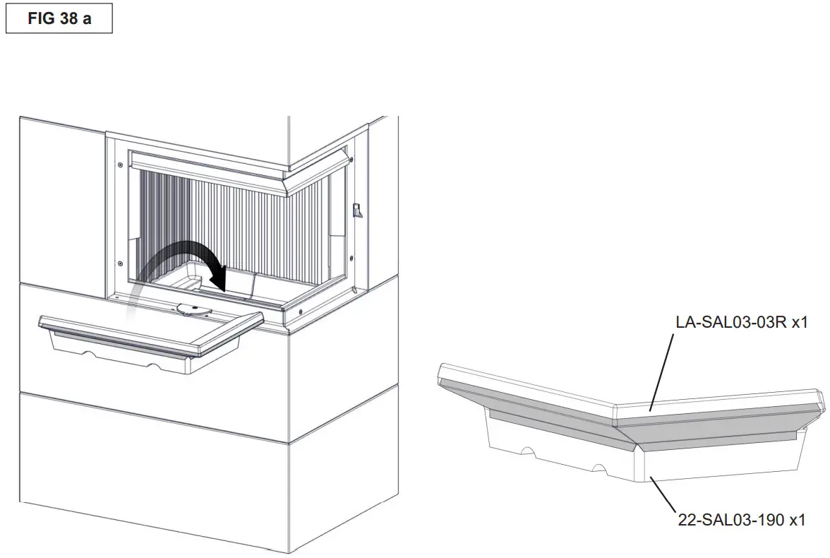Nordpeis Salzburg C Basic Heat Retaining Fire with Angled Glass - Figure 48