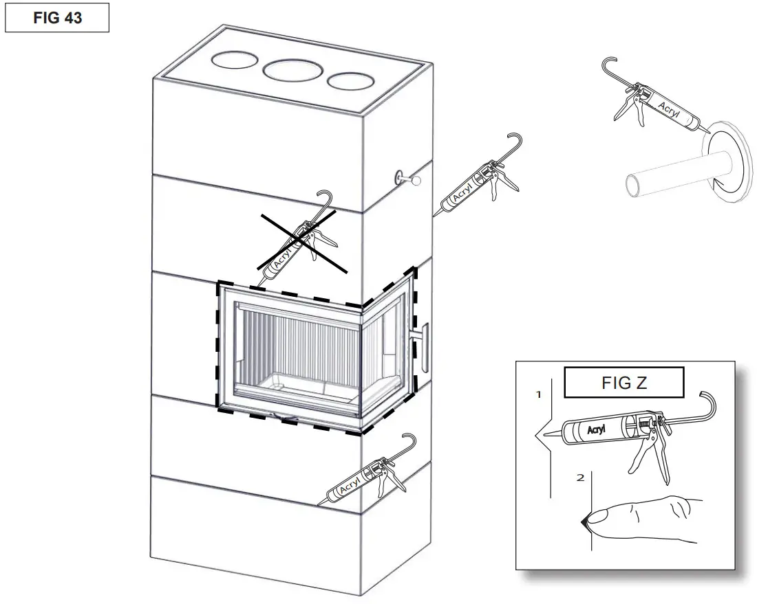 Nordpeis Salzburg C Basic Heat Retaining Fire with Angled Glass - Figure 56