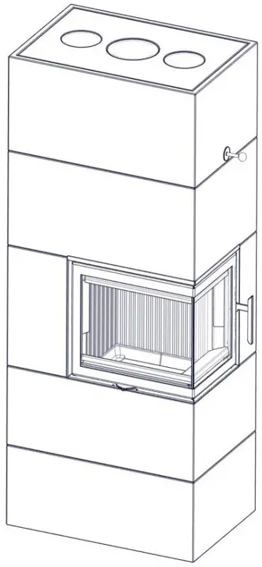 Nordpeis Salzburg C Basic Heat Retaining Fire with Angled Glass