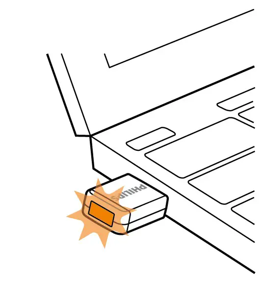 Philips AirBridge (ACC4100 - AirBridge starts to flash orange