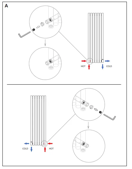 TERMA 3028BTU Rolo Room Radiator - 1