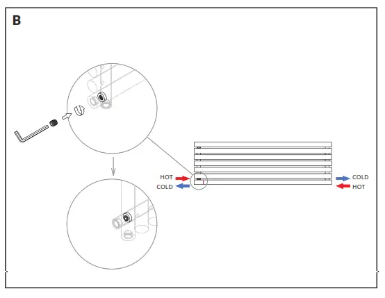 TERMA 3028BTU Rolo Room Radiator - 2