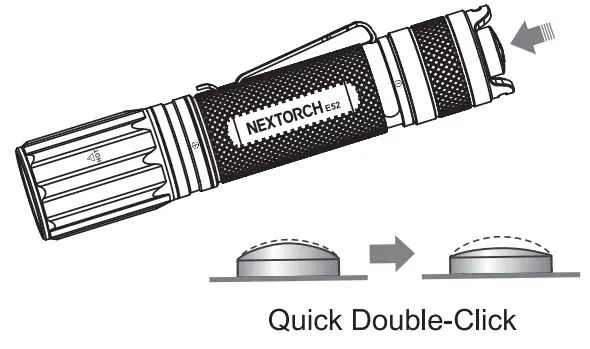 NEXTORCH E52 Super Bright Multi Purpose Flashlight - Mode Switch 1