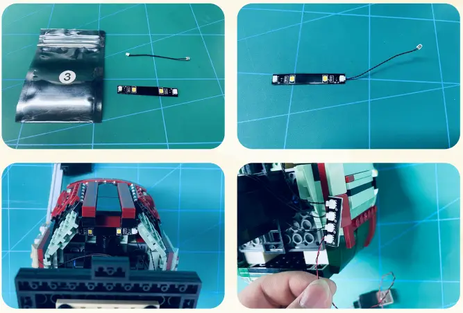 GAME OF BRICKS 75277 Light Kit for Boba Fett Helmet-FIG10