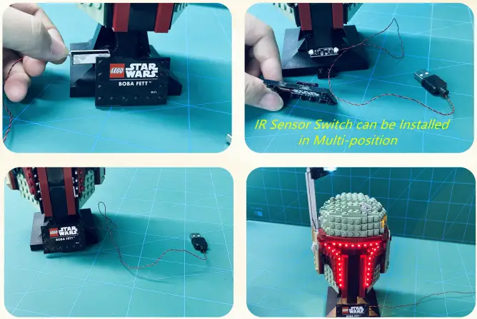 GAME OF BRICKS 75277 Light Kit for Boba Fett Helmet-FIG13