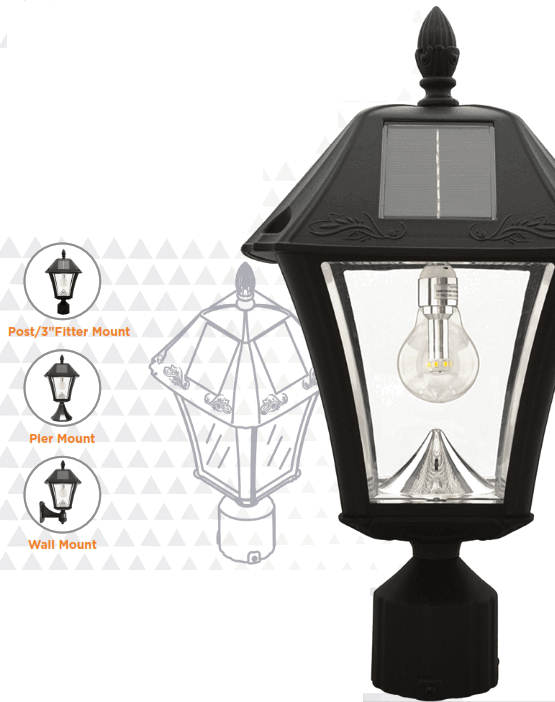 GAMA SONIC SOLAR LIGHTING 105B033 Baytown II Bulb Solar Lamp - Featured Image