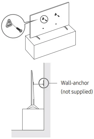Preventing the TV from falling