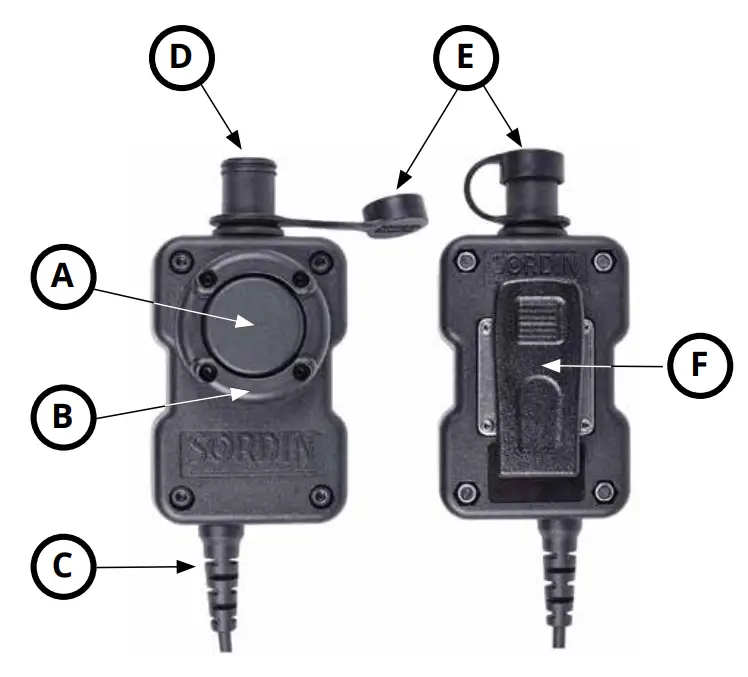 SORDIN PTT Single Com Splash Proof-fig1