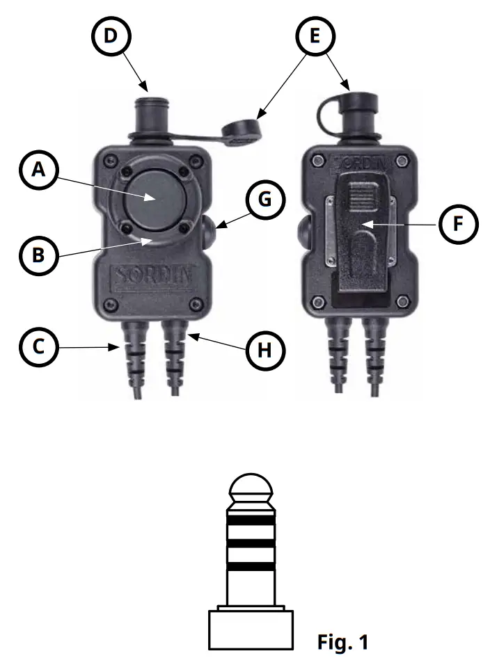 SORDIN PTT Single Com Splash Proof-fig3