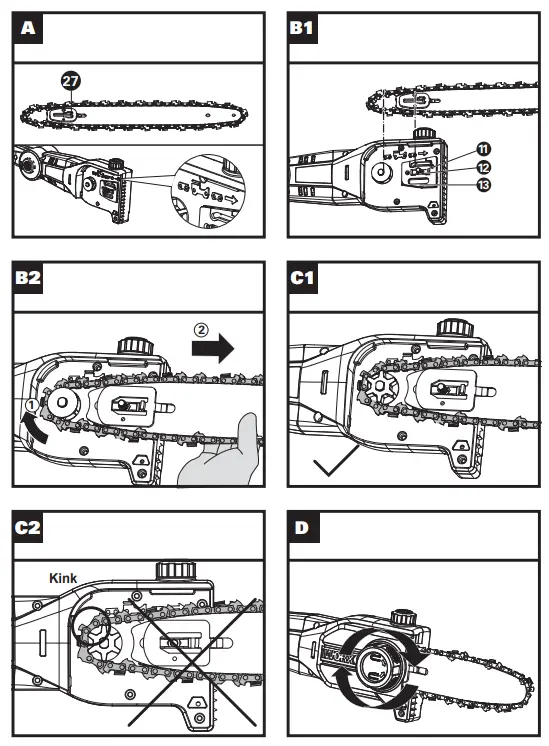 WORX WG349 20V Power Share 8 Cordless Pole Saw - A