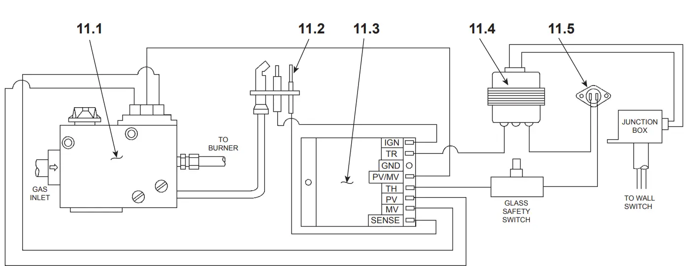 heatilator GC200E Gas Fireplace Repair Parts fig 1