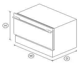 FISHER PAYKEL RB90S64MKIW1 Integrated CoolDrawer Multite-tmperature Drawe - Figure