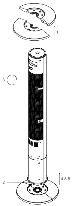 ProBreeze PB F16 US 46 Inch Tower Fan-Base