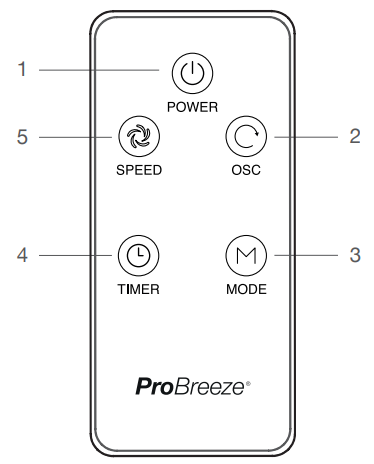 ProBreeze PB F16 US 46 Inch Tower Fan-Remote.