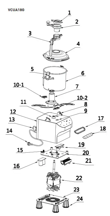 ggmgastro VCUA18G Bowl Cutter - fig1