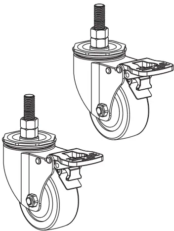HAGOR 3208 CPS Locking Caster for Leveling Feet-fig1