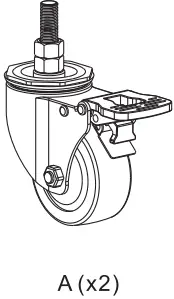 HAGOR 3208 CPS Locking Caster for Leveling Feet-fig2