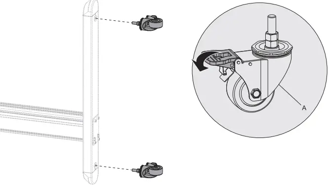HAGOR 3208 CPS Locking Caster for Leveling Feet-fig3