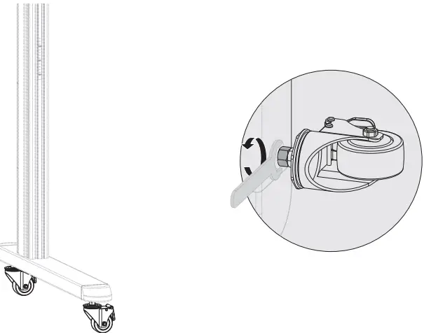 HAGOR 3208 CPS Locking Caster for Leveling Feet-fig4