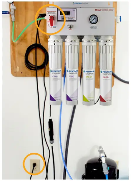 PENTAIR BWS350 Reverse Osmosis (Ro) System With Tank - filters and the membrane