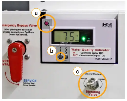 PENTAIR BWS350 Reverse Osmosis (Ro) System With Tank - seconds until TDS
