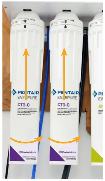 PENTAIR BWS350 Reverse Osmosis (Ro) System With Tank - side of the processor