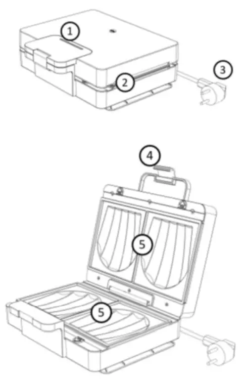 wilfa SAM1B-1000 Sandwich Maker - PRODUCT OVERVIEW