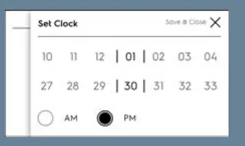 set clock