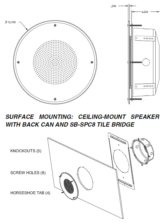 NOTIFIER SPCW8 8-Inch Dual Voltage Speaker for Fire and General Signaling Systems 1
