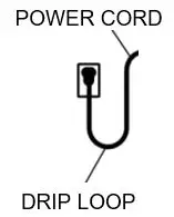 hygger HG060 Ultra Short Aquarium Quartz Heater - power cord