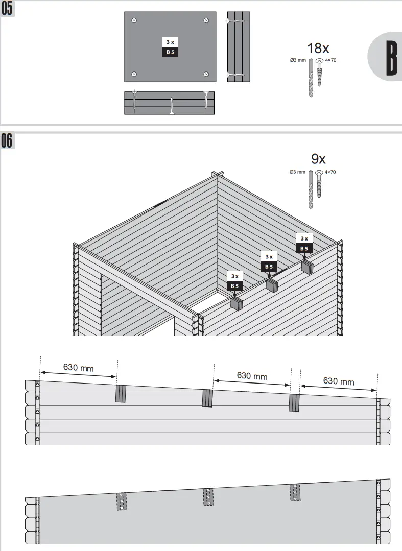 kaufen 38369 Garden shed Tossens 5 387 x 297 cm - fig 14