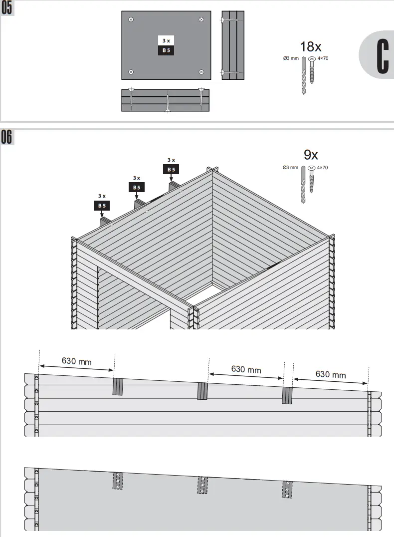 kaufen 38369 Garden shed Tossens 5 387 x 297 cm - fig 15