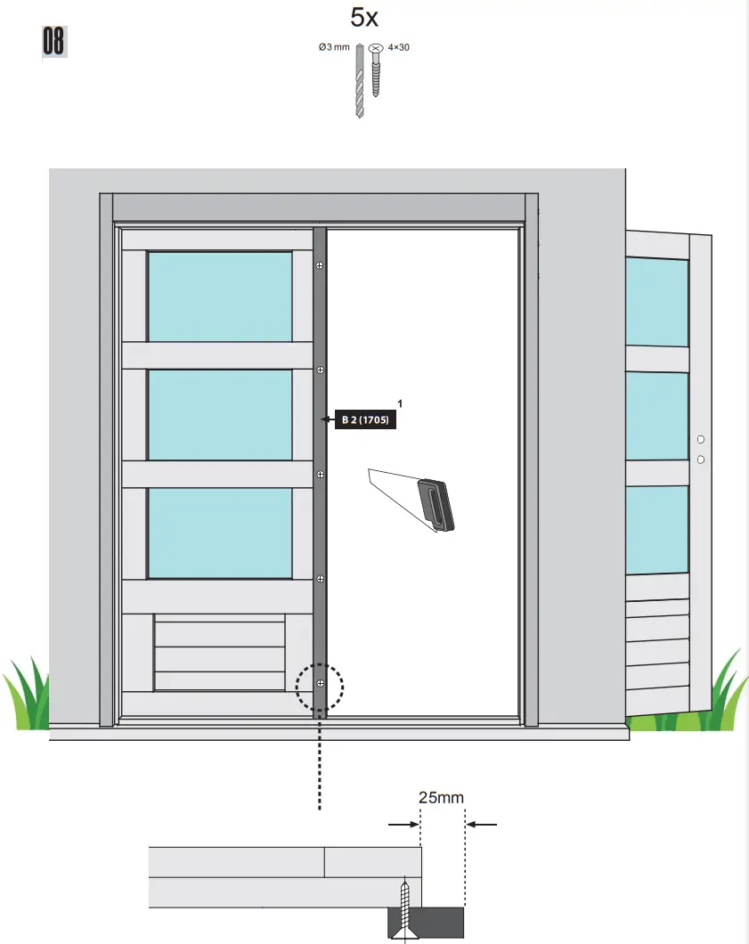 kaufen 38369 Garden shed Tossens 5 387 x 297 cm - fig 32