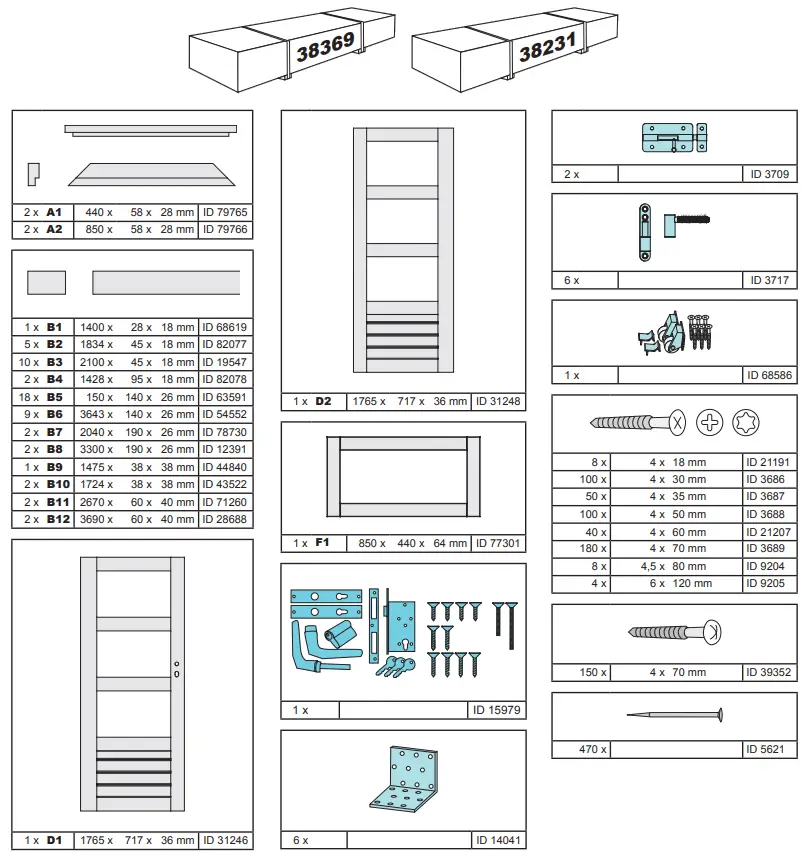 kaufen 38369 Garden shed Tossens 5 387 x 297 cm - fig 4