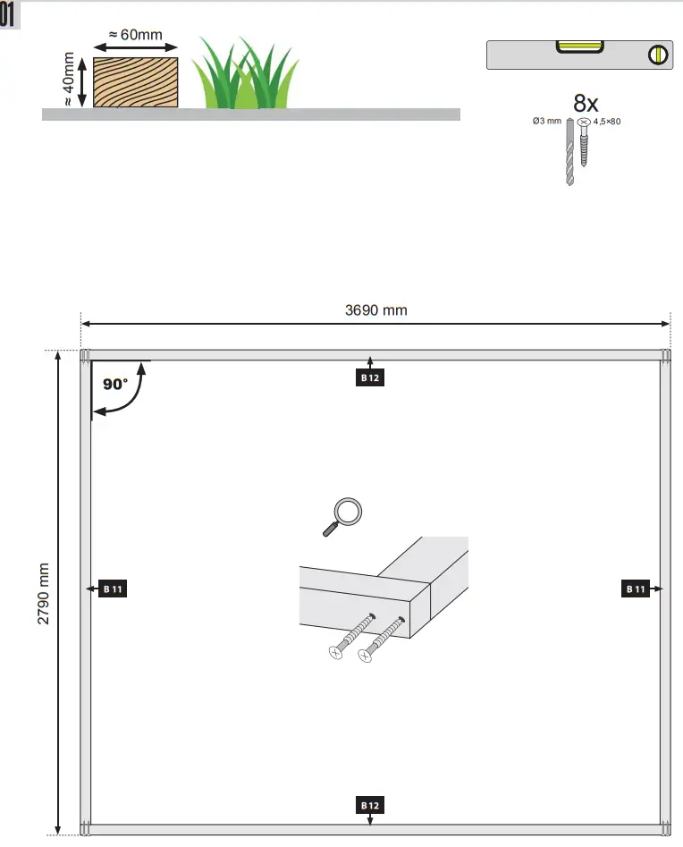 kaufen 38369 Garden shed Tossens 5 387 x 297 cm - fig 7