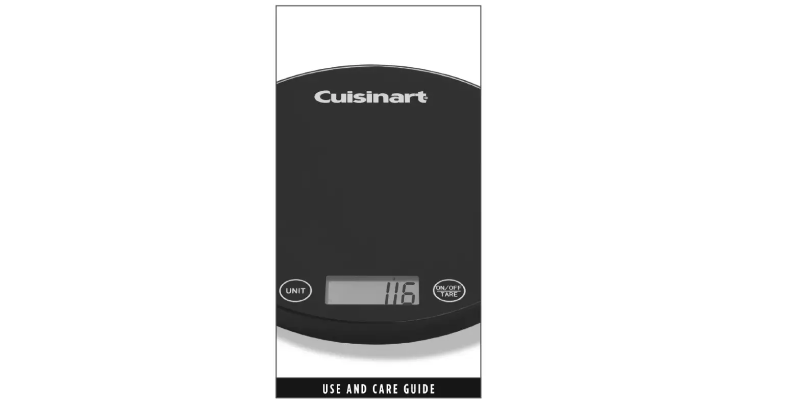 Cuisinart Digital Kitchen Scale User Manual