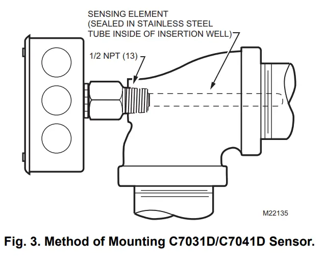 Honeywell C7031G 2000 Series Electronic Temperature Sensors - FIG4
