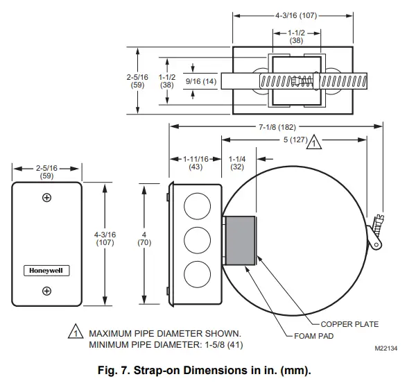 Honeywell C7031G 2000 Series Electronic Temperature Sensors - FIG7