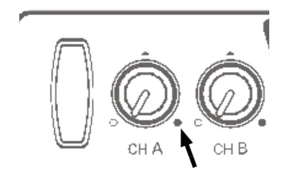 TechLogic IMA-540 Maxim Receiver Amplifier - next to CH A volume control is illuminated green