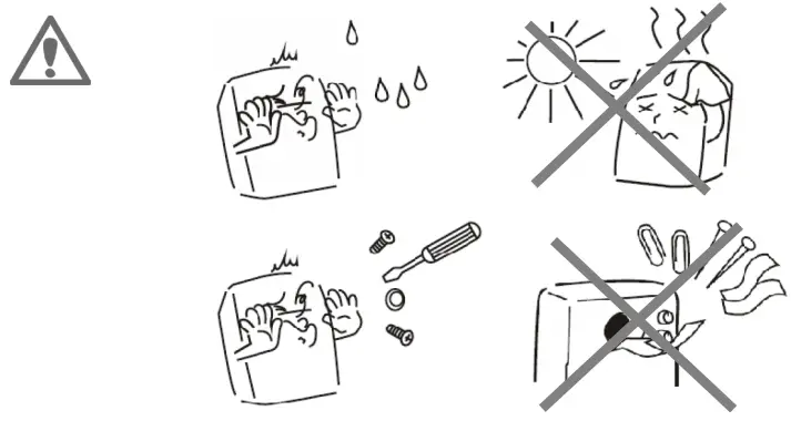 MAXXTER ACT-SPK-BTOD-LED1 Portable Bluetooth Speaker -warning