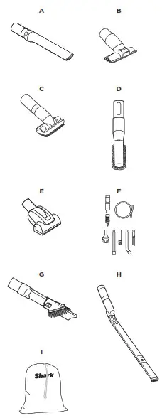 Shark NV360 Navigator Lift-Away Deluxe - AVAILABLE ACCESSORIES