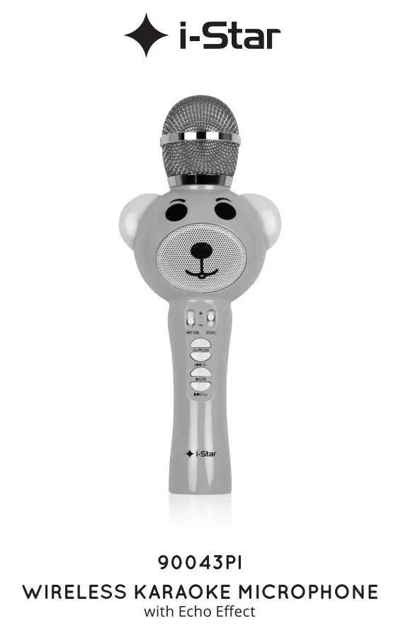 i-Star 90043PI Wireless Karaoke Microphone with Echo Effect User Guide