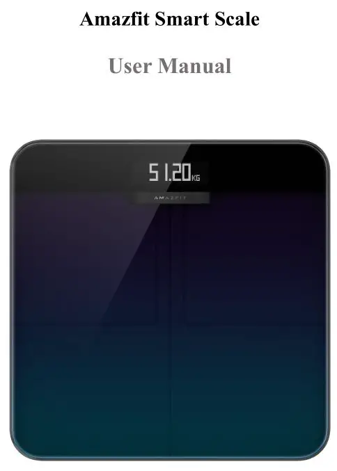 Amazfit Smart Scale User Manual