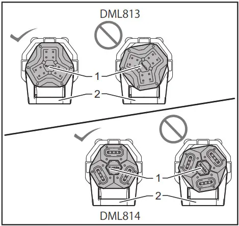 makita DML813 Cordless Worklight- Horizontal handle