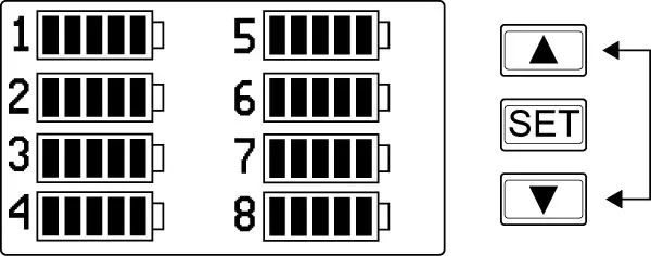 SHURE SBRC Battery Rack Charger- Utility Menu