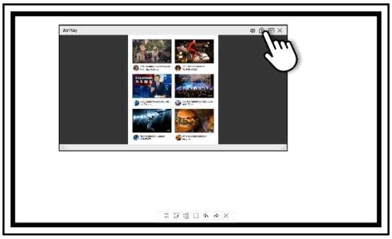 SAMSUNG WMR Series Apple AirPlay 2 on Flip 2 - Capture button